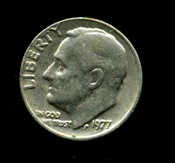 1977 P Roosevelt Dime US 10 Cent U.S American Nice 10c NICE FDR USA Coin #6858