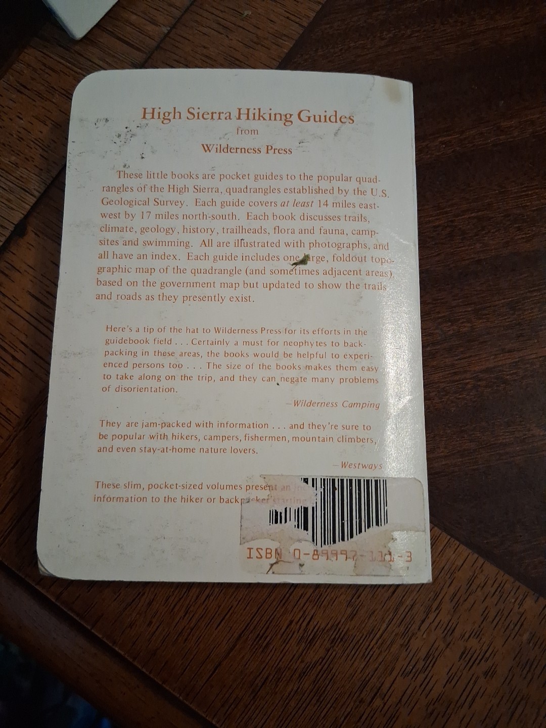 2 High Sierra Hiking Guides W Maps Used