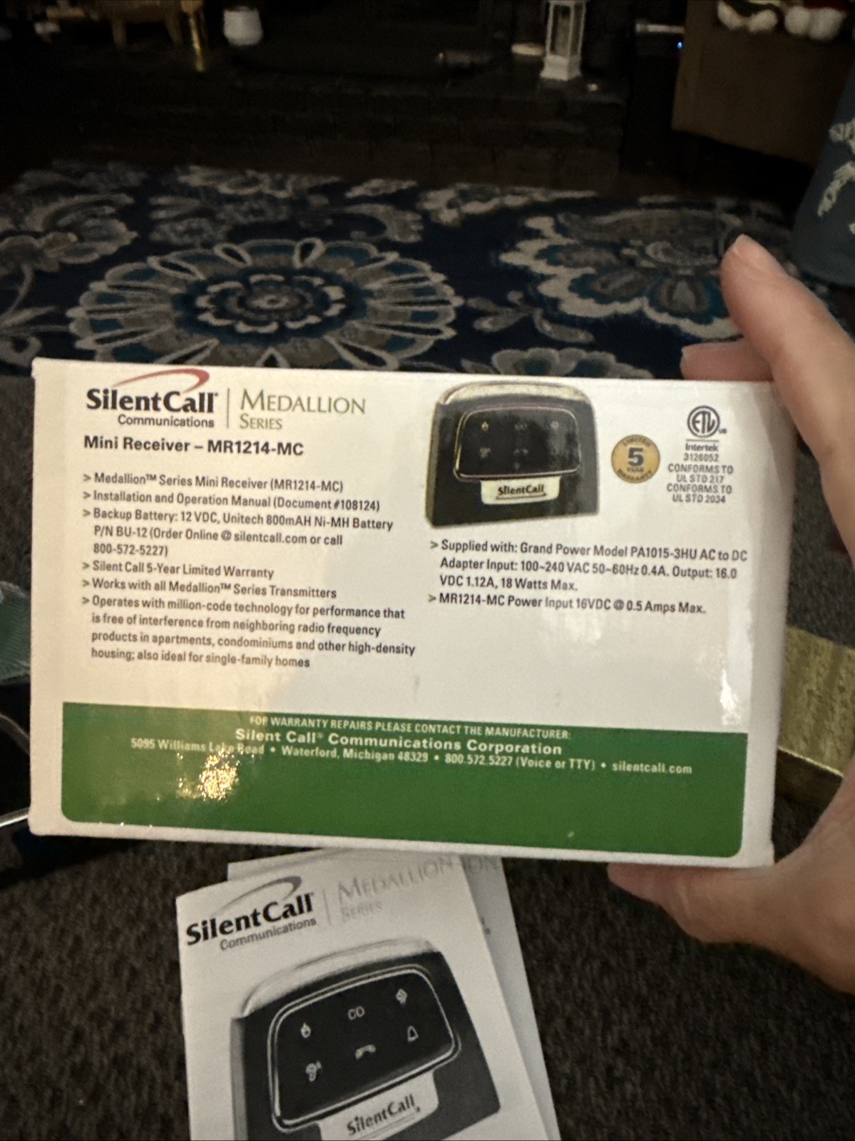 Silent Call Medallion Series Mini Strobe Receiver New