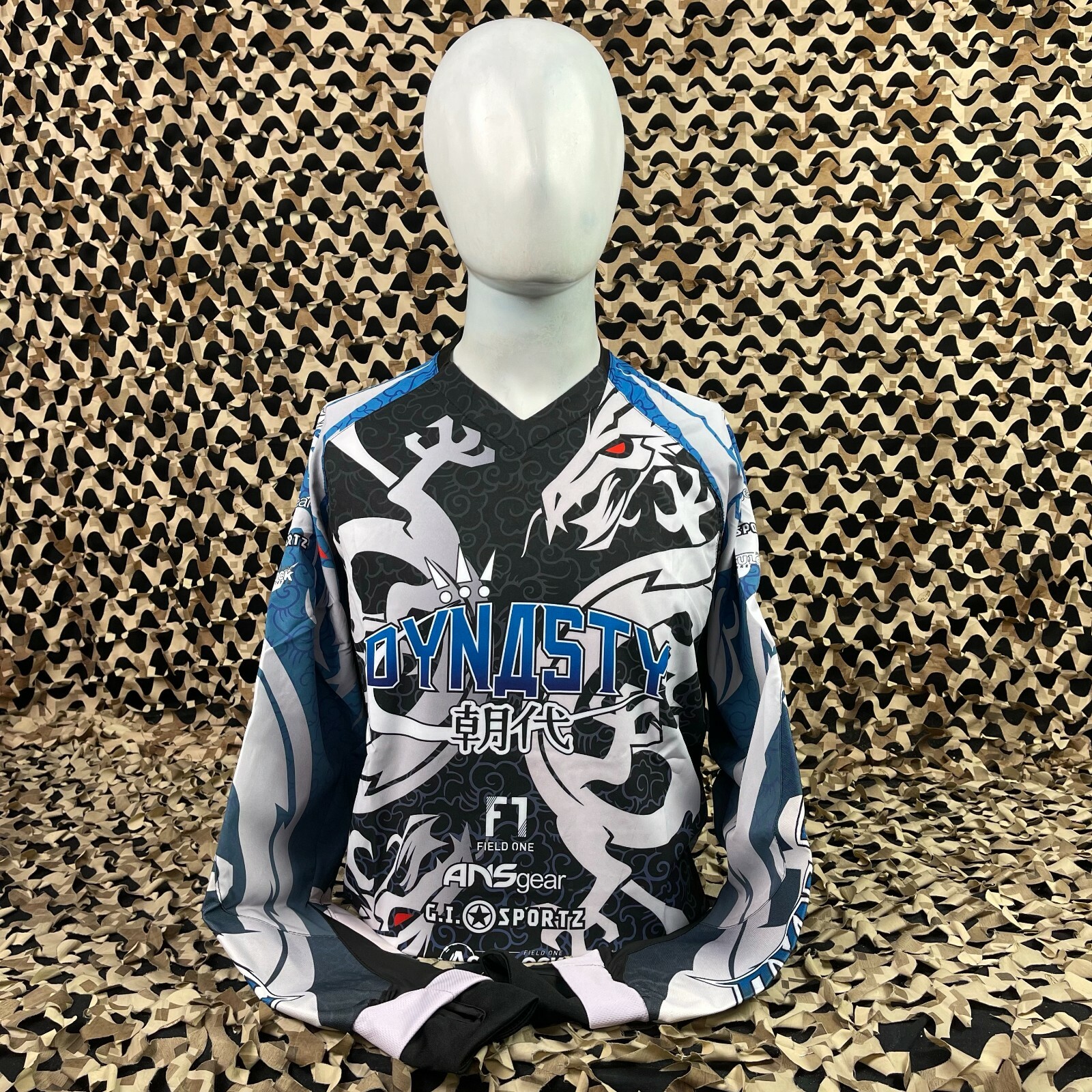 NEW JT Team Dynasty Odyssey Pro Dragon Paintball Jersey - White - Medium