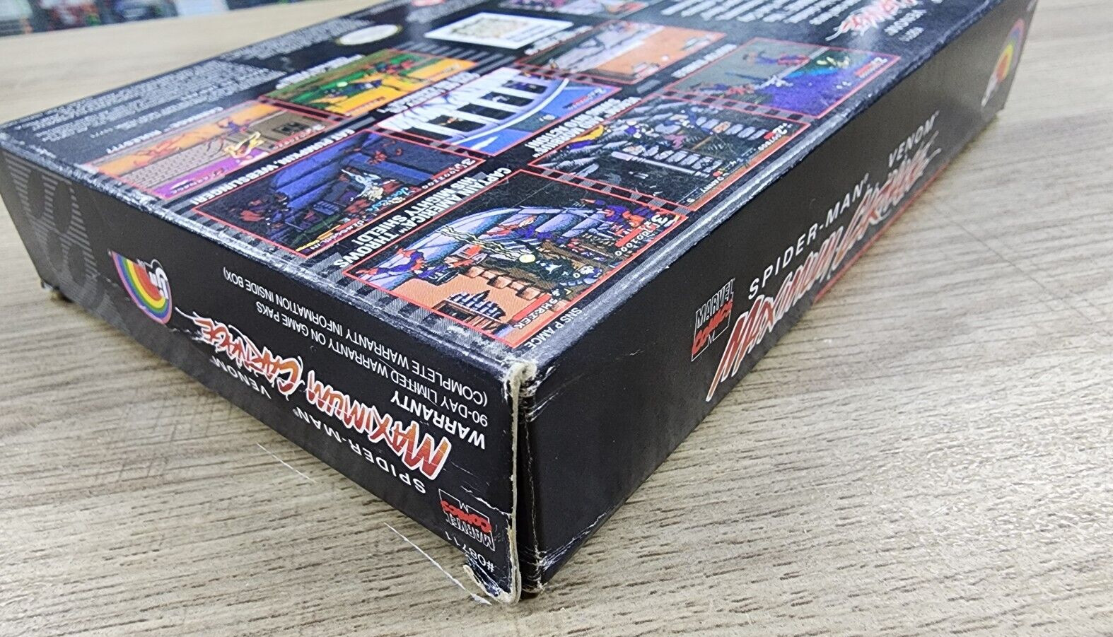 USED AUTHENTIC BOX ONLY - NO GAME - NO MANUAL - MAXIMUM CARNAGE - SNES