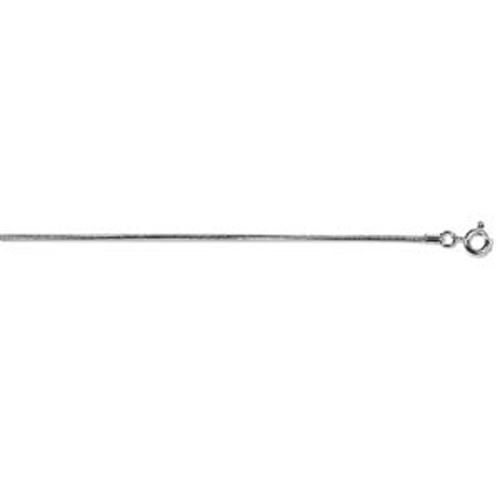 18 inch Snake Chain 1.4mm diameter Silver Plated Brass 41835 Spring Ring Clasp