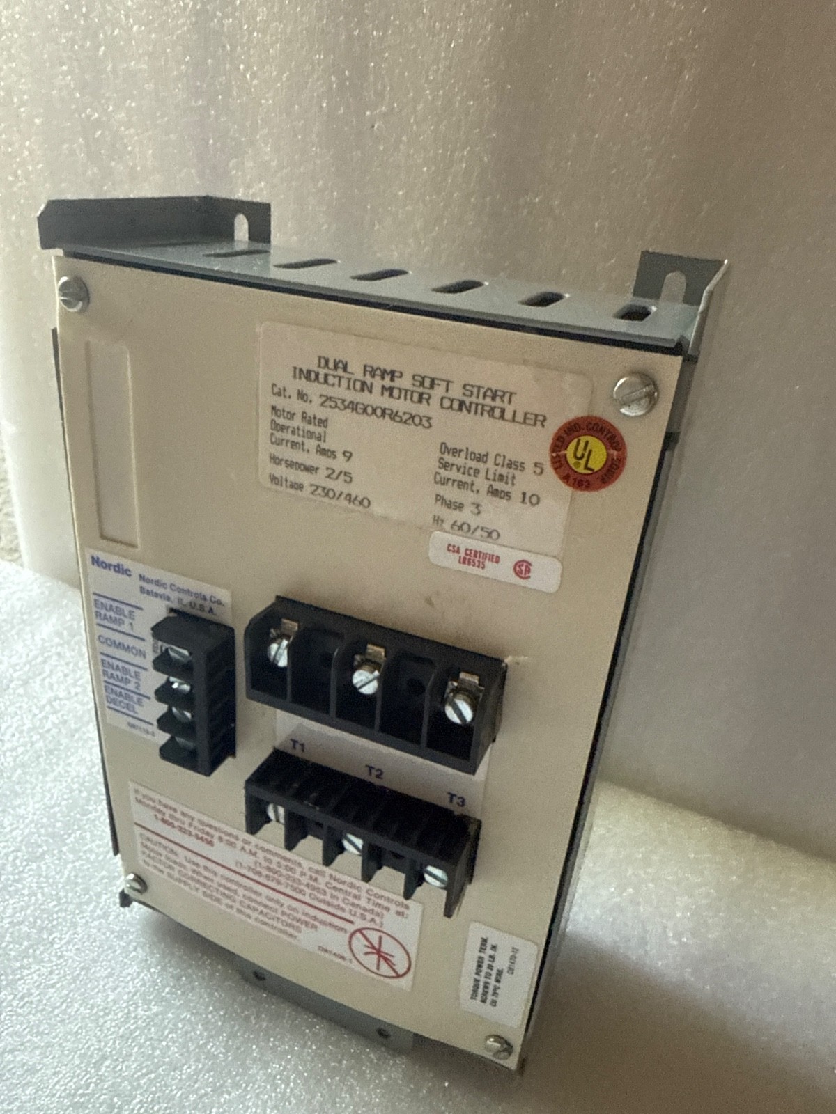Nordic 2534100 Dual Ramp Induction Motor Controller, Soft Start