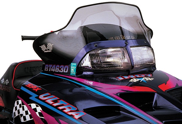 Powermadd [11430] Windshield 13.5in. Tint/Black Accent Graphics