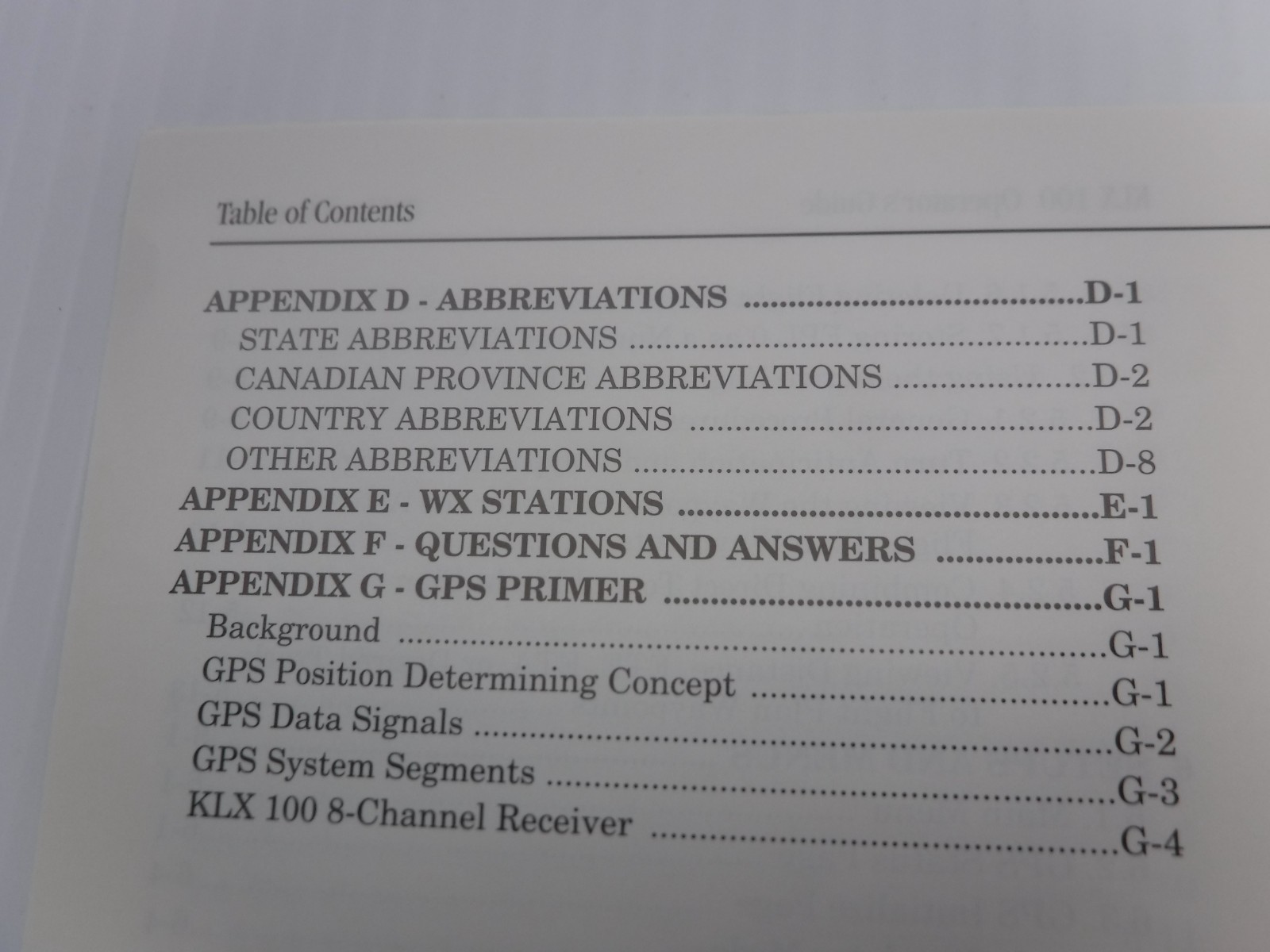Allied Signal KLX 100 Operator's Guide Software Version 2