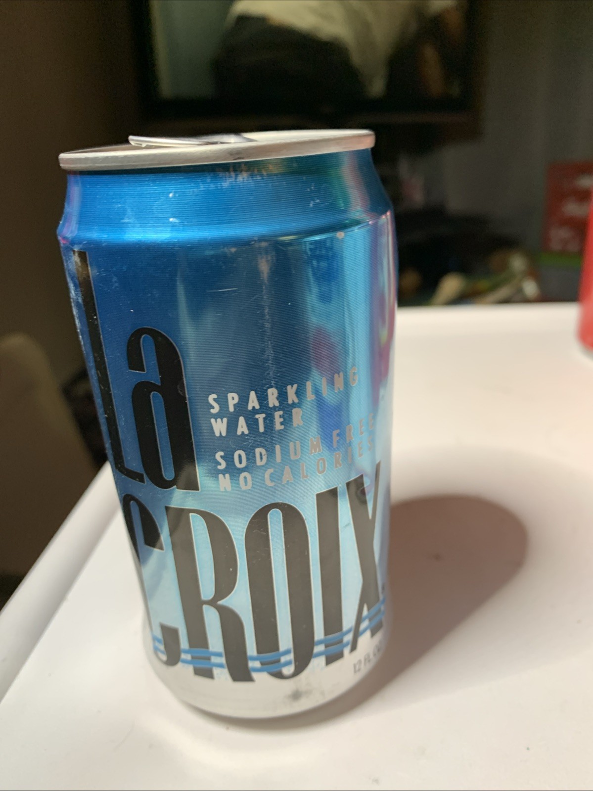 Empty Lacroix Soarkling Water Can