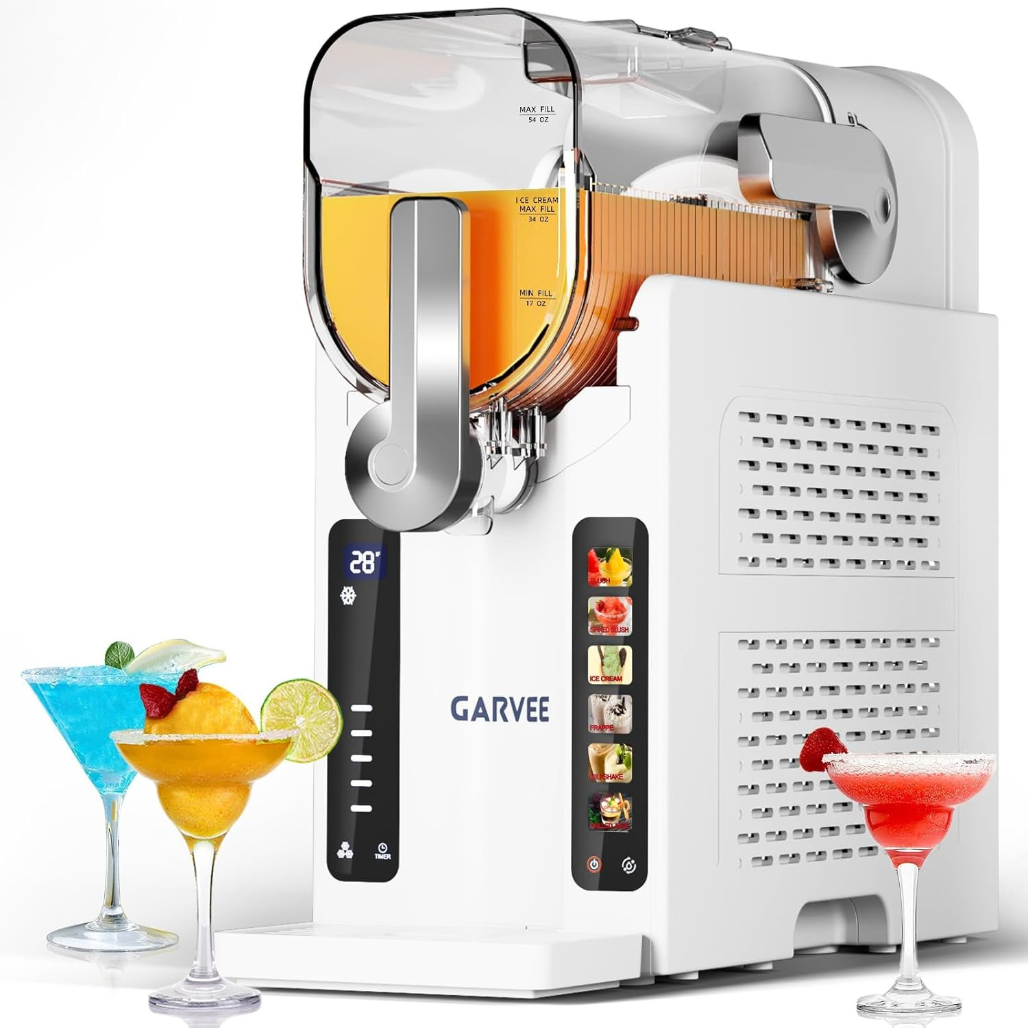 Slushie Machine for Home, 88 Oz Ice-Free Frozen Drink Machine with 6 Preset Prog