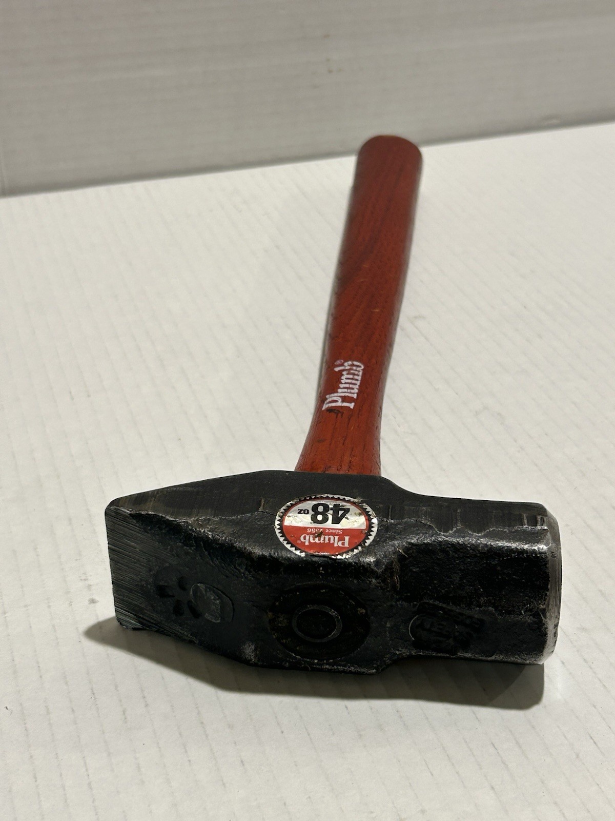 Vintage Plumb 3 Pound Blacksmith Sledge Hammer original Wood Handle