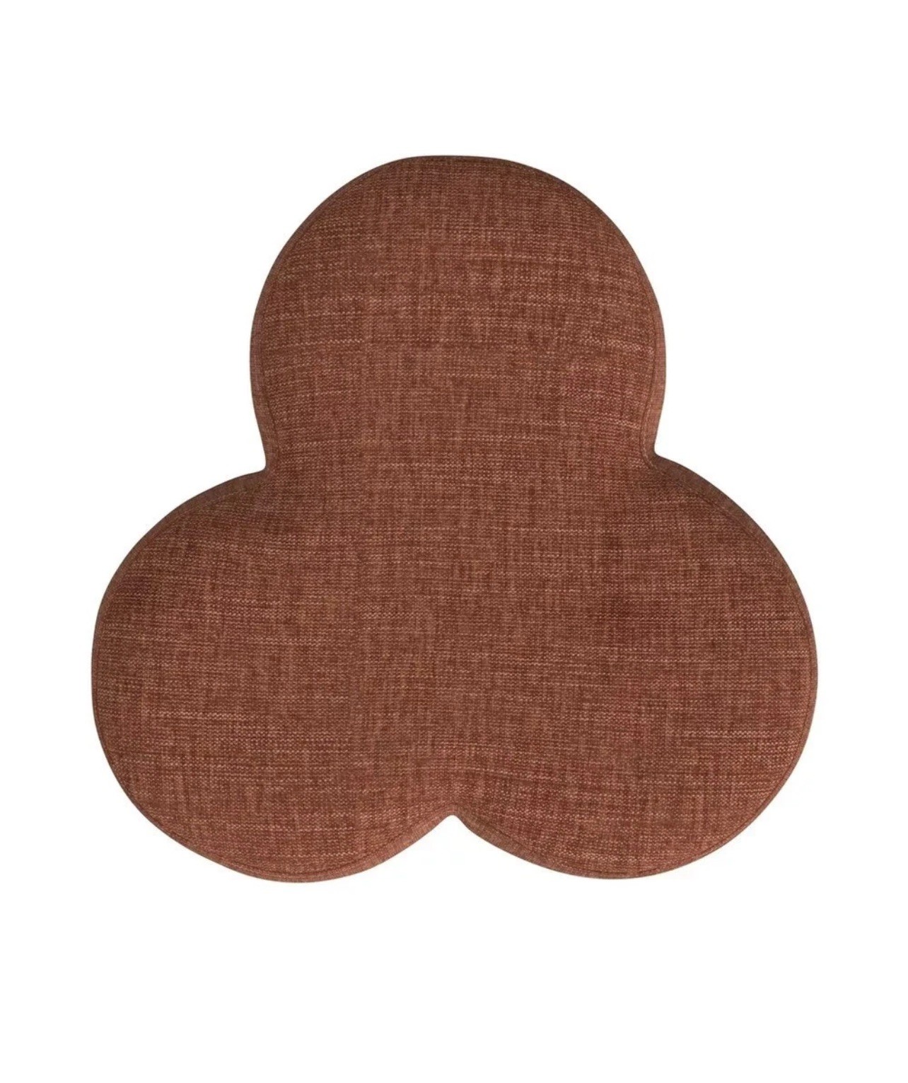 New Homepop Rust Chenille Clover Shaped Ottoman H 18.25" W 18.25" D 18.25"
