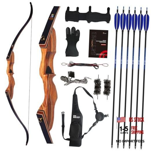 Eagle X9 New 58" RTH Standard Recurve Bow and Arrow Set for 40 Lbs Right Hand