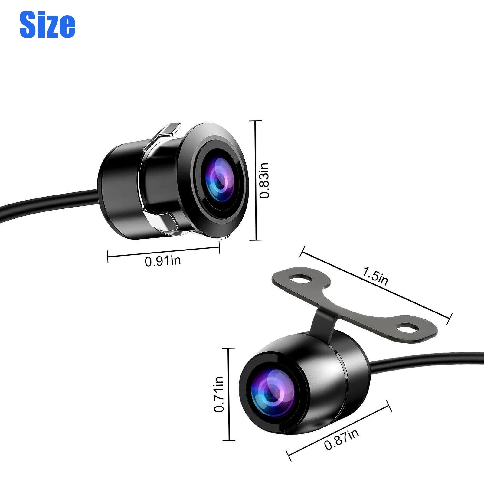 170° CMOS Car Front/Side/Rear View Reverse Backup Night Vision Parking Camera HD