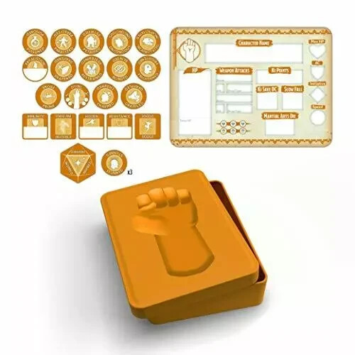 GaleForce 9 D&DMonk Token Set (Player Board & 23 Tokens) NEW Factory Sealed!