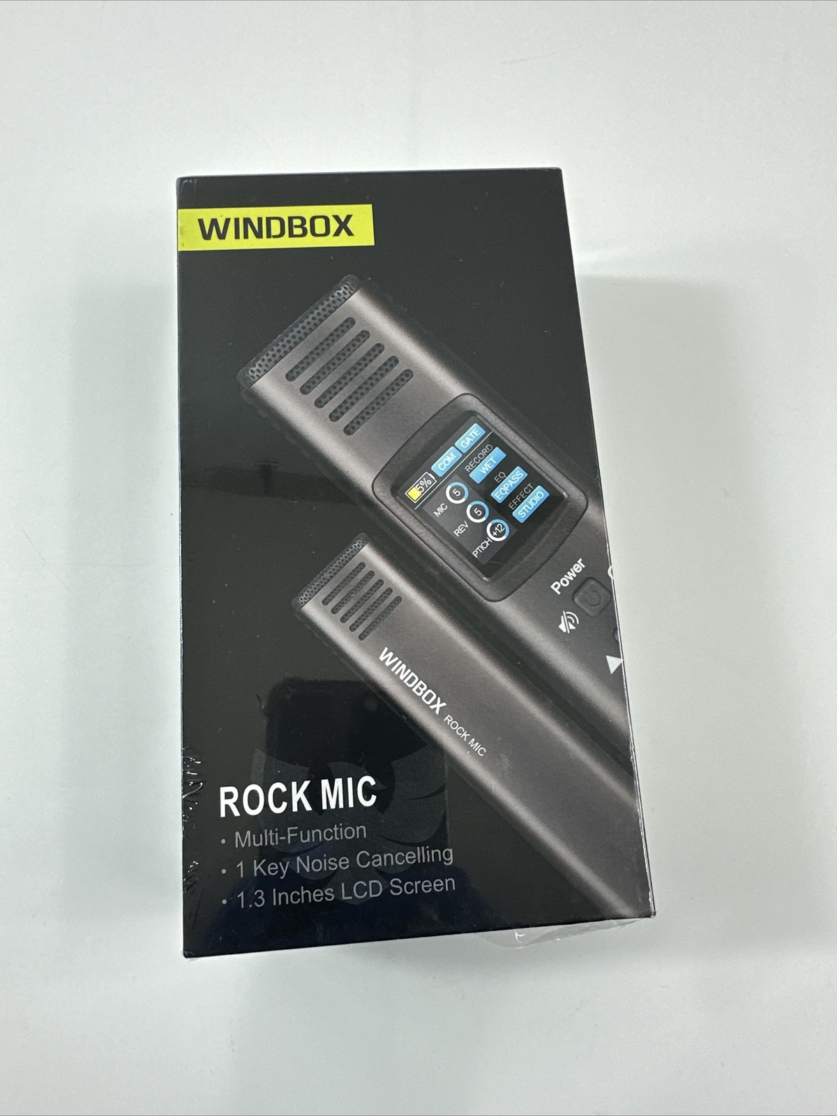 Windbox Rock Mic Multi Function, 1 key noise cxl, 1.2" LCD screen NEW