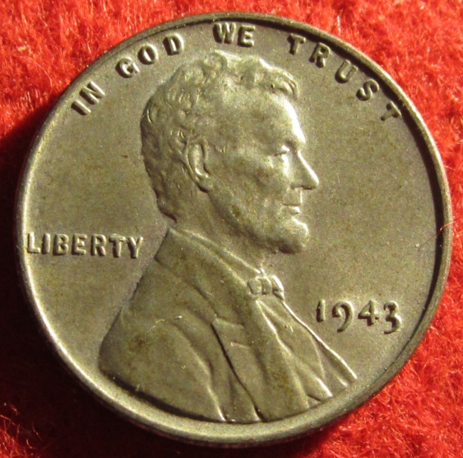 1943 (P) Lincoln Wheat Cent/Penny - XF Extremely Fine -Steel - Actual Coin B2627