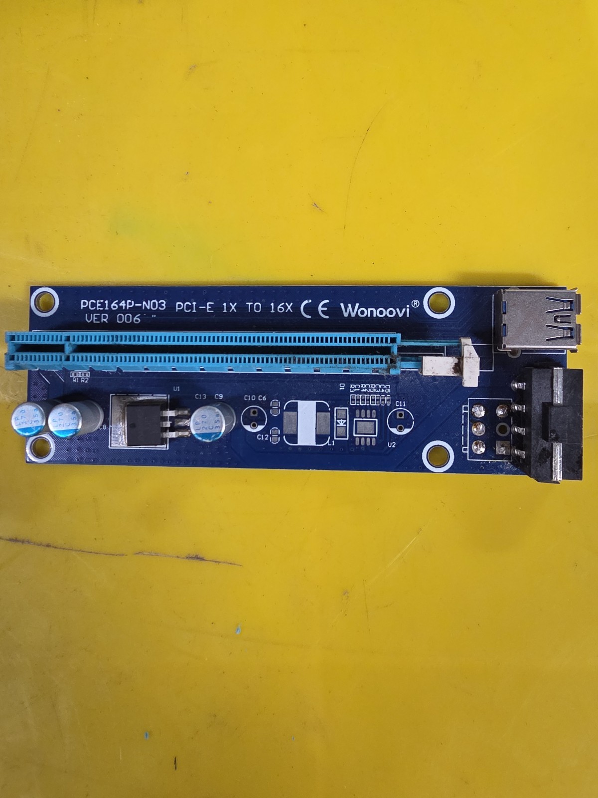Bitcoin Mining Wonoobi PCI-E 1X To 16X Ver 006 PCE164PNO3