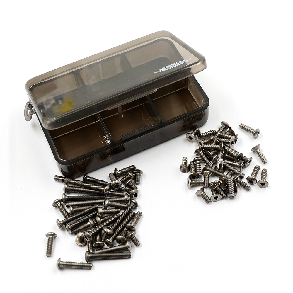 NEW Yeah Racing TSAS-0025 Titanium Screw Set w/ Box for Tamiya Super Astute 2018