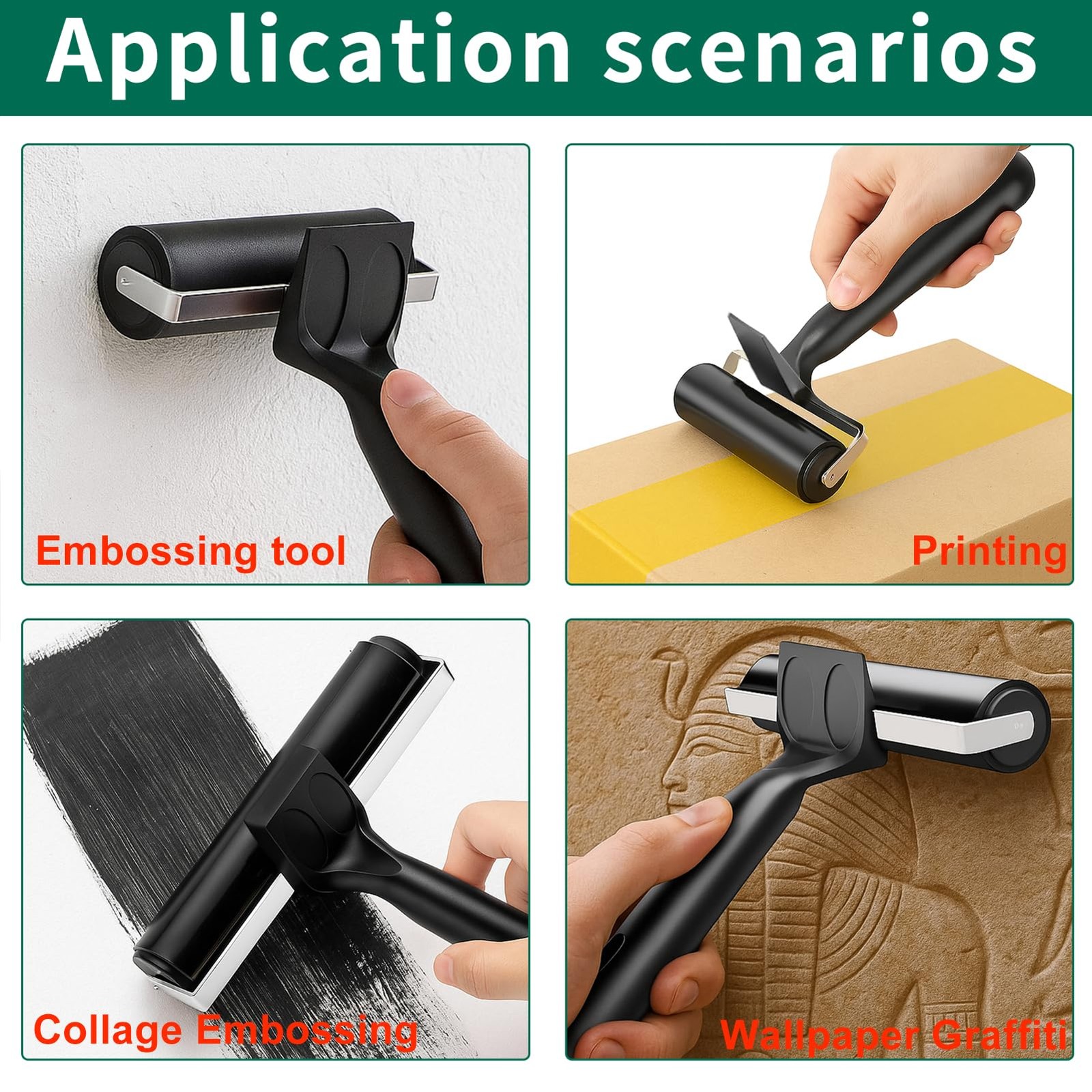 Soft Rubber Brayer Rollers for Crafting Brayers Rollers for Printmaking Braye...
