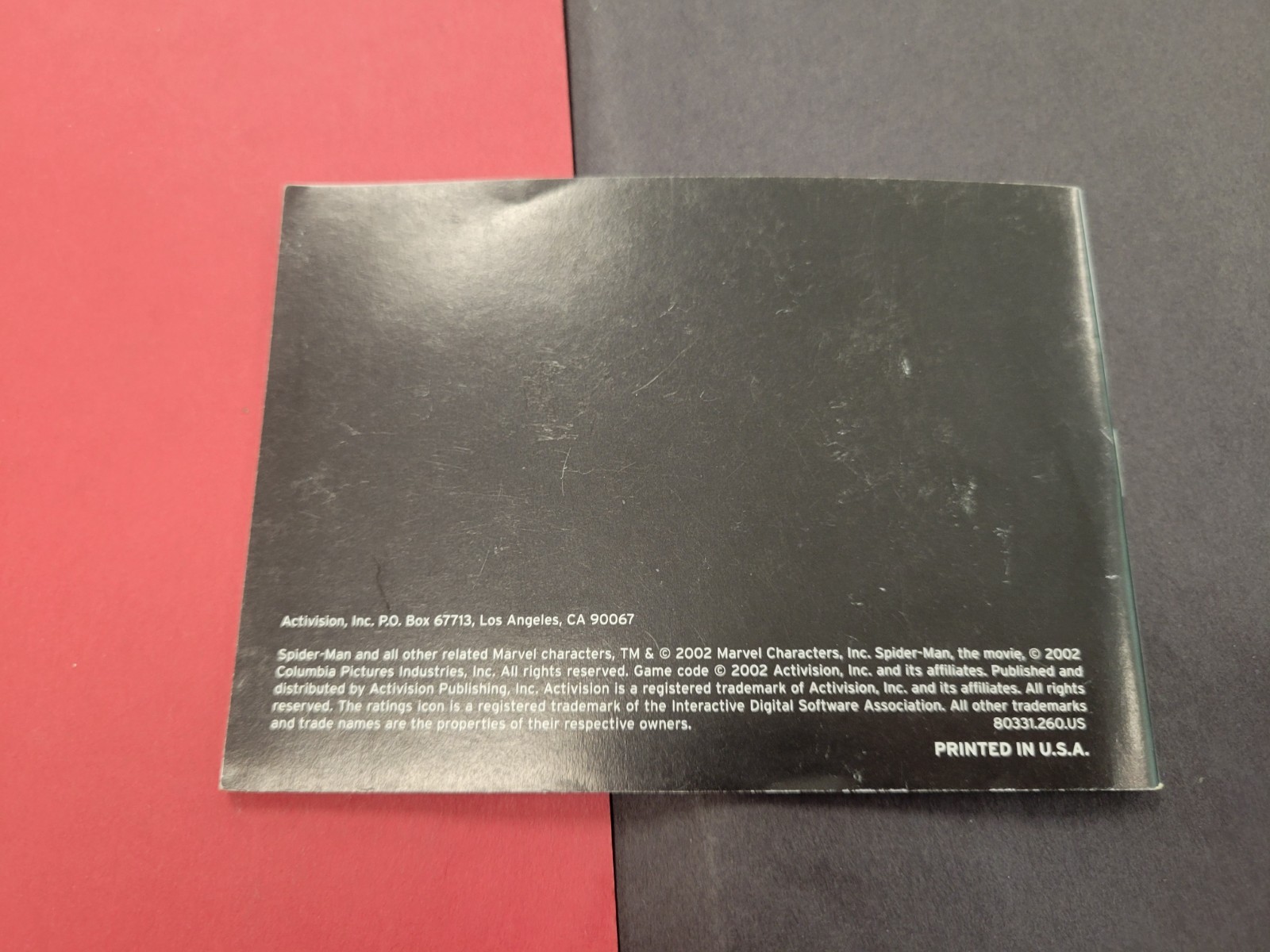 spiderman gba Manual
