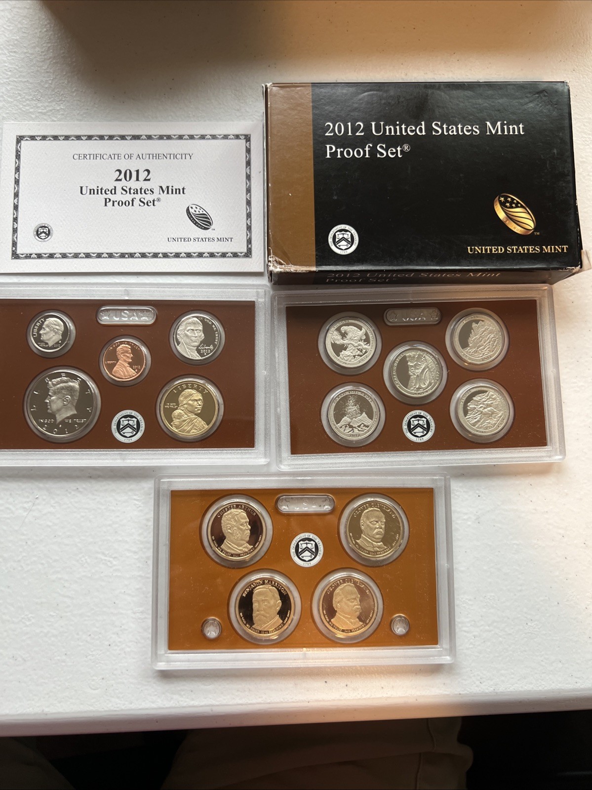 2012 Clad Proof Set U.S. Mint Original Government Packaging OGP COA