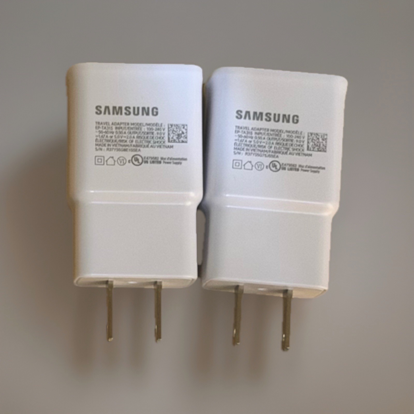 Authentic Samsung Adaptive Fast Charger Wall Plug & 3.3ft Type C Cable (2-Pack)