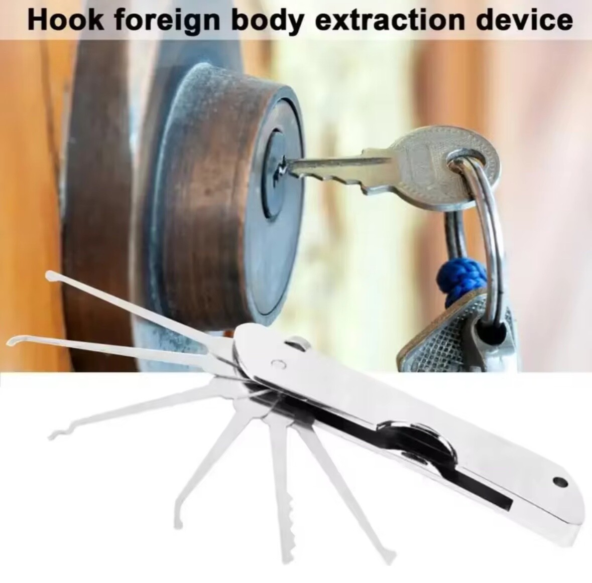 Precision Stainless Steel Hook Extractor Tool – Long Handle Remover Kit for DIY