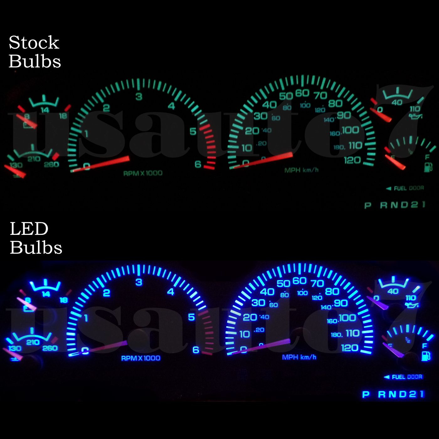 Dash Cluster Gauges AQUA BLUE SMD LEDS LIGHTS KIT Fits 98-01 Dodge Ram 1500 2500