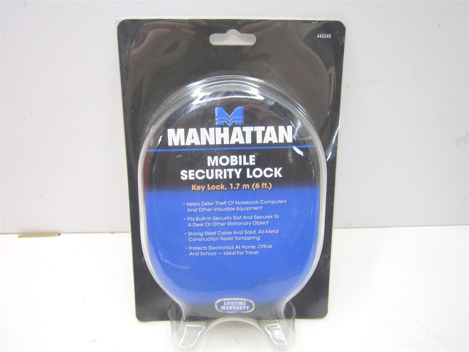 Manhattan (440240) Laptop Lock - with 6 ft Security Cable and Two Keys