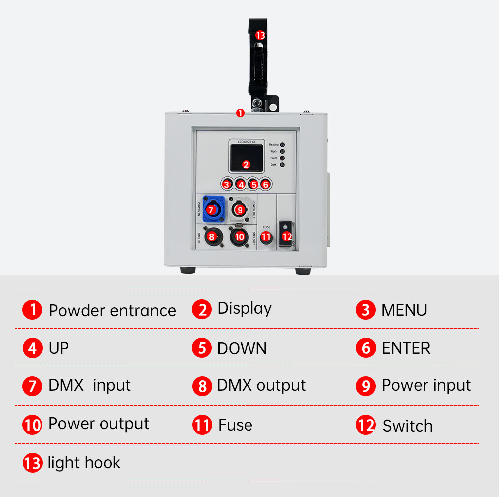 2PCS 800W Cold Spark Machine Waterfall Effect Stage Wedding Events with Case
