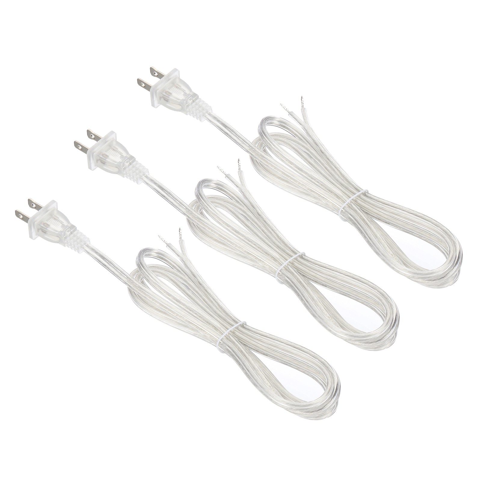 3 Pack 6 Feet Lamp Cord SPT-2 18AWG UL Listed Power Wire Clear]