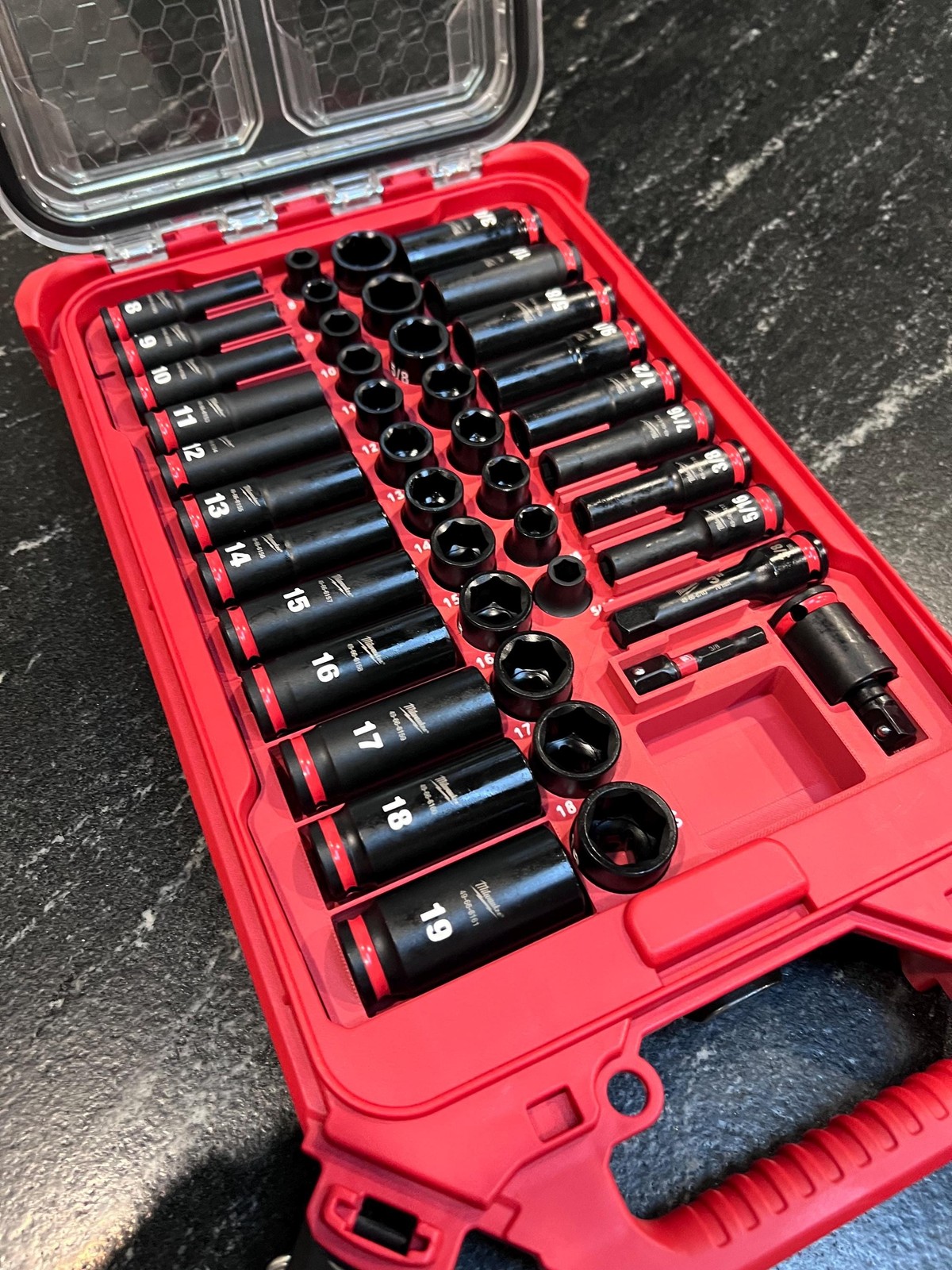 Milwaukee Compatable 3/8in 43PC Impact Socket Packout Insert Tray