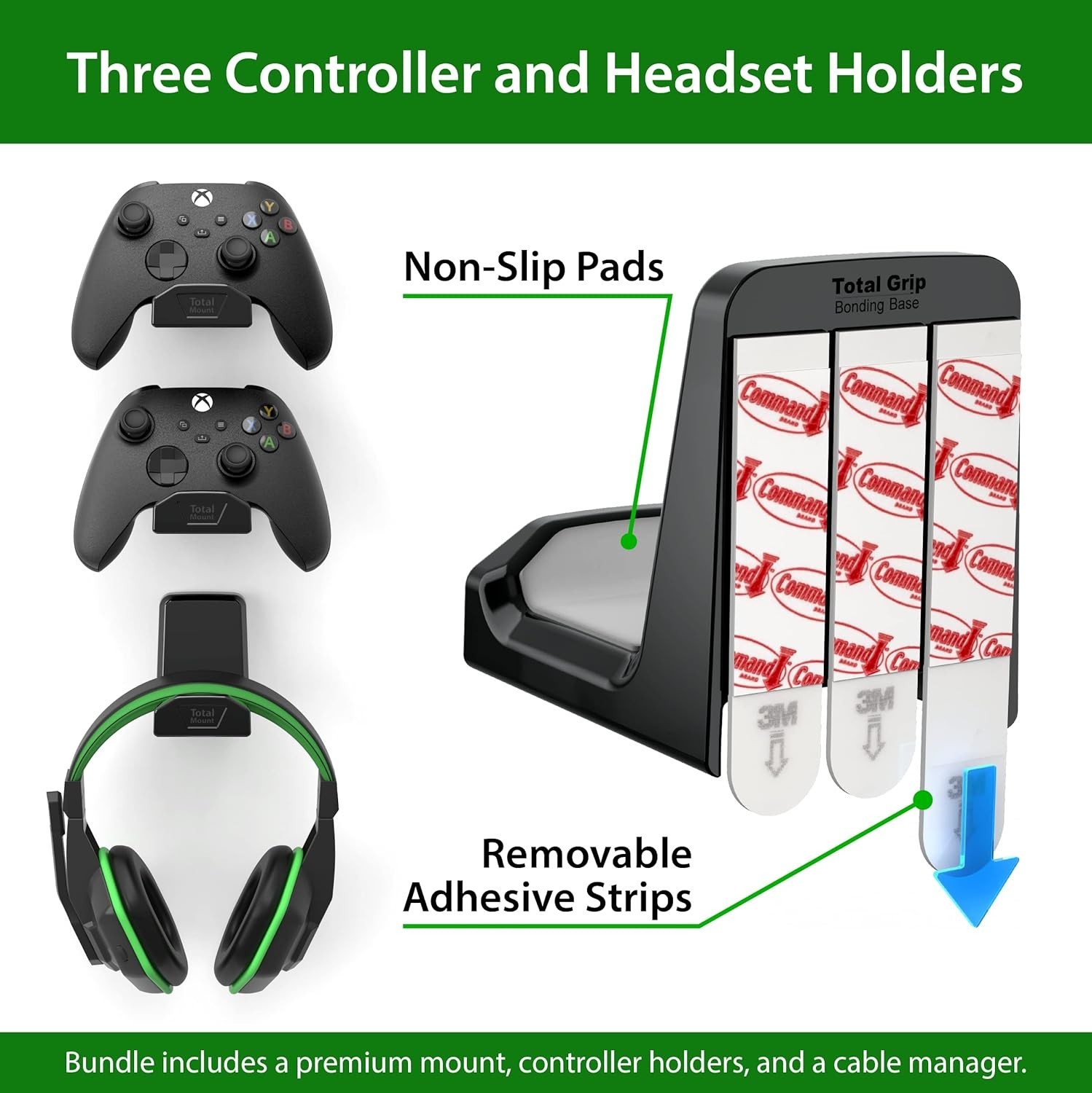 Large Bundle Wall Mount and 3 Controlling Holders for Xbox Series X