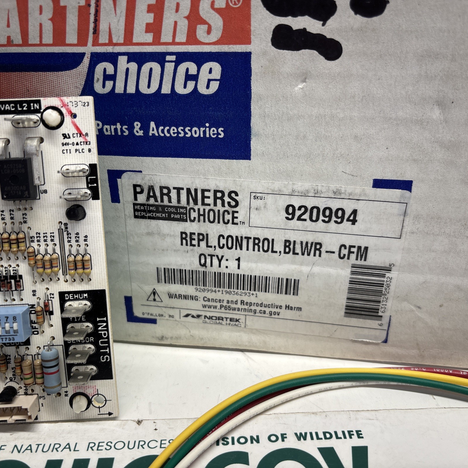 PARTNERS CHOICE 920994 NORDYNE BLOWER CONTROL BOARD