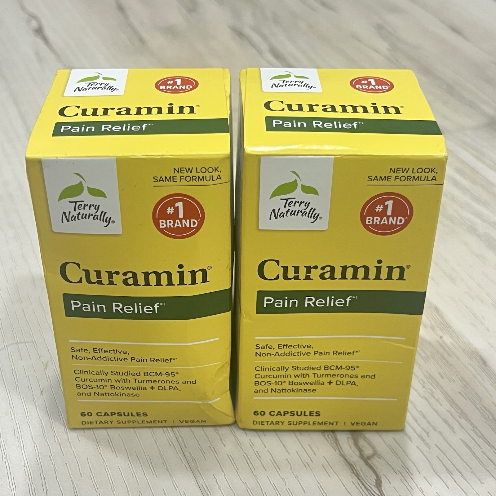 Lot Of 2 - Terry Naturally Curamin Pain Relief 60 Caps 120 Total Exp 09/26