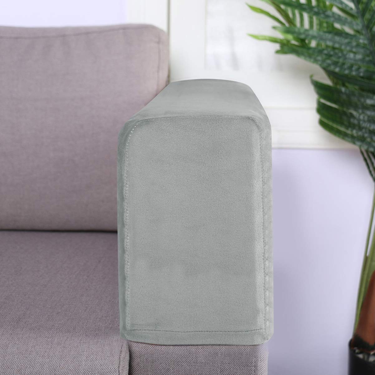 NOLITOY 2pcs Stretch Armrest Covers for Sofa, Universal Removable Armrest Protec