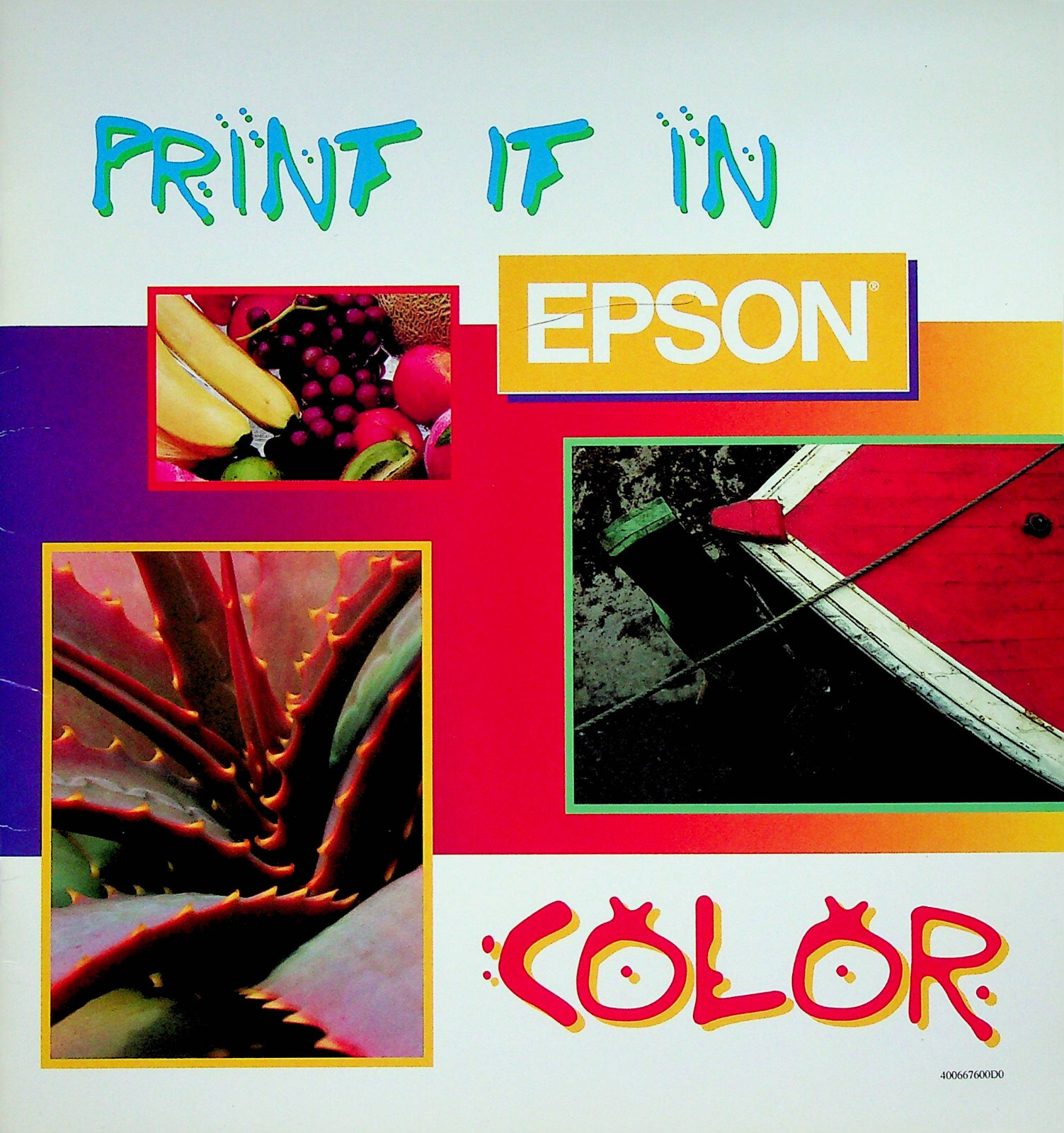 EPSON Brochure:  "Print It in EPSON Color" (1996) - USA - Pre-owned