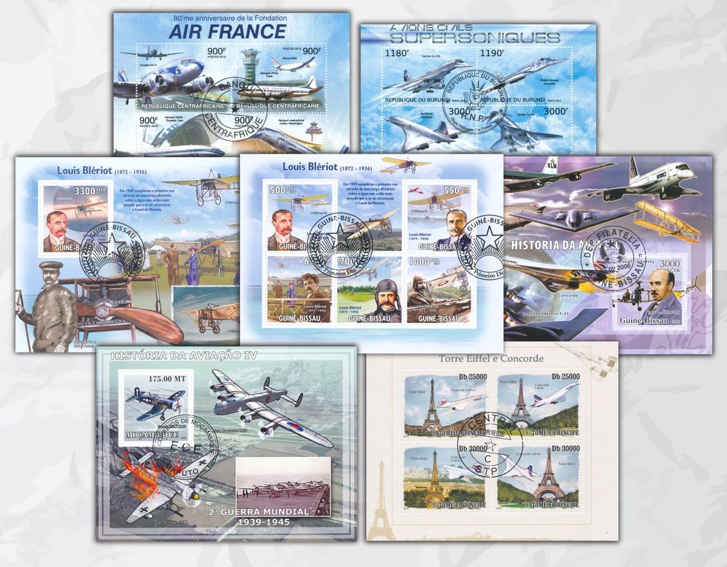 10 diff. topical stamp packets w/ 70 sheets cat. listed (cto) Lot #4