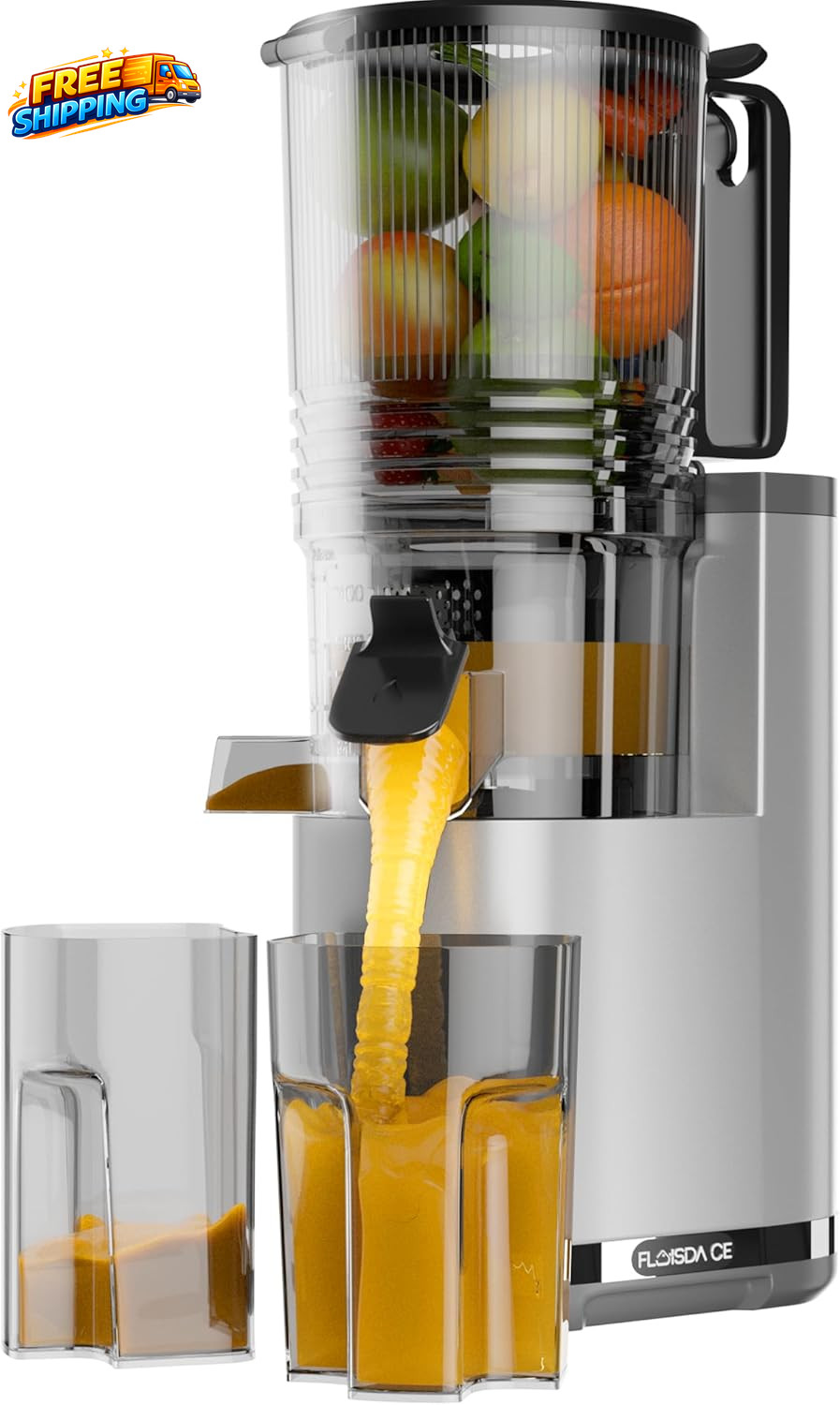 Cold Press Juicer 6.5 Extra Large Feed Chute Juicer Machines Hands Free 350W