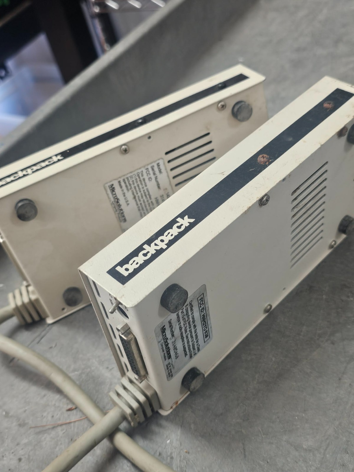 2x Lot - MicroSolutions 014350 Backpack Floppy Drive Parallel Port 1.44MB / 3.5"
