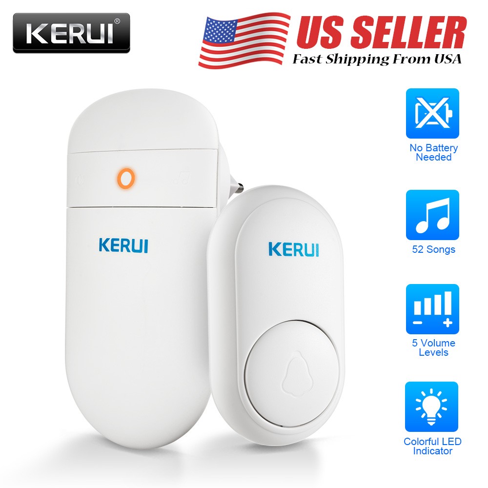 No Batteries Needed Wireless Security Doorbell 330Ft Coverage 52 Pleasant Chimes
