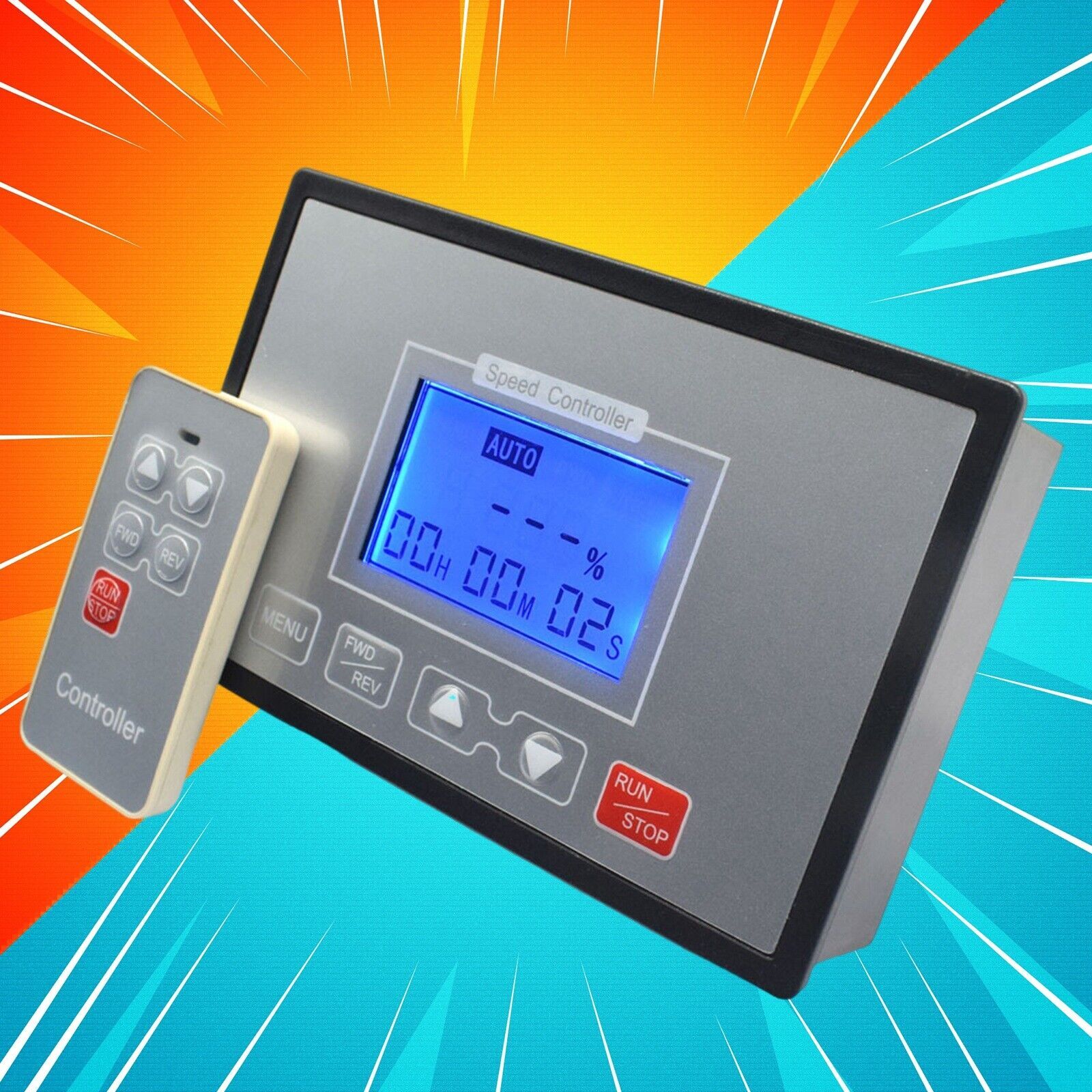 Speed Controller PWM DC Motor Timing Reversible Remote Control LCD-Display 60A