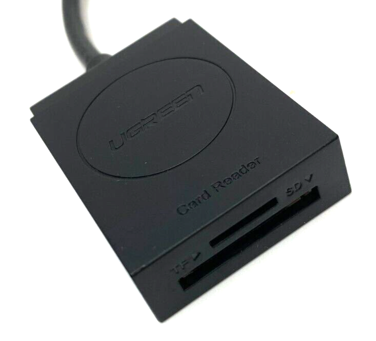 UGREEN SD CARD READER USB 3.0 DUAL SLOT FLASH MEMORY TF/SD/MICRO PC/MAC/LNX BULK