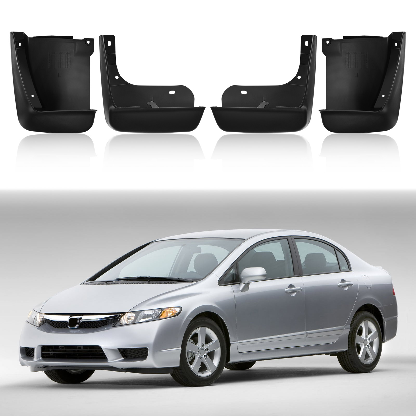 4PCS Splash Guards Mud Flaps Mudguards for Honda Accord 2003-07 Front Rear