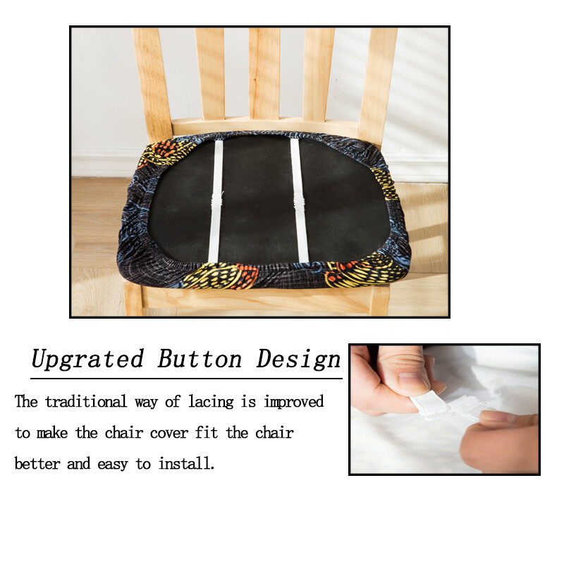 4/6pcs Waterproof Dining Chair Covers Stretch Seat Cushion Protector Home Decor