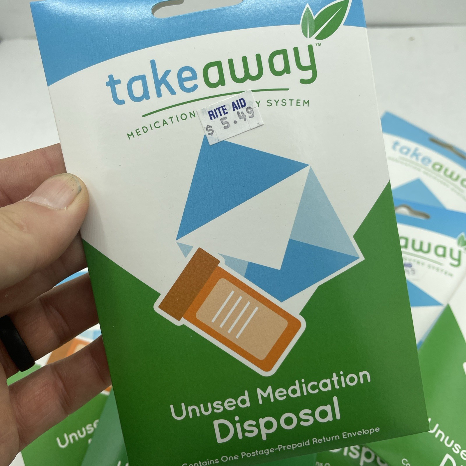 Takeaway Unused Medication Disposal Prepaid Postage Envelopes (10) New