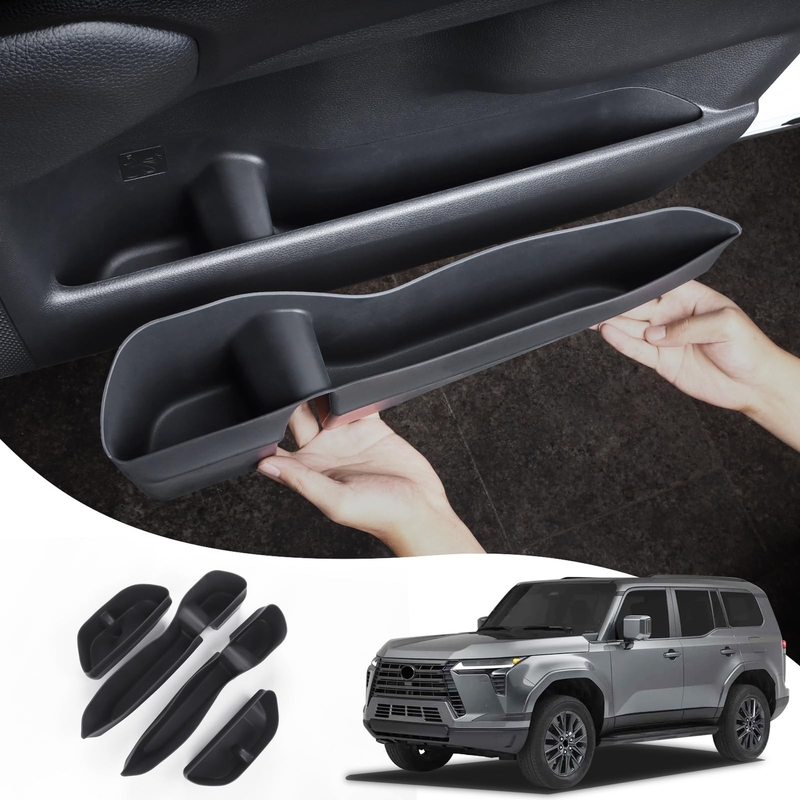 Car Door Container Silica Gel Pad for 2024 2025 2026 Lexus GX550 550h Storage...