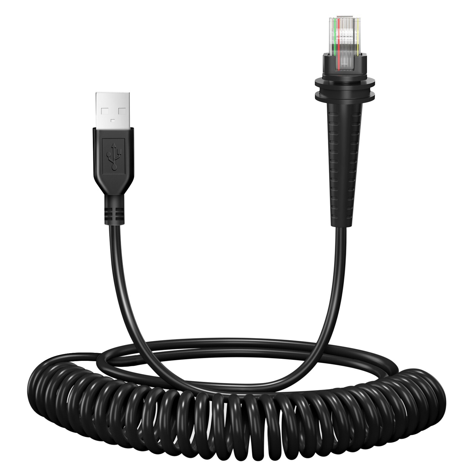 New Honeywell Barcode Scanners RJ45 to USB Port Coiled Cable 3M/9.84ft