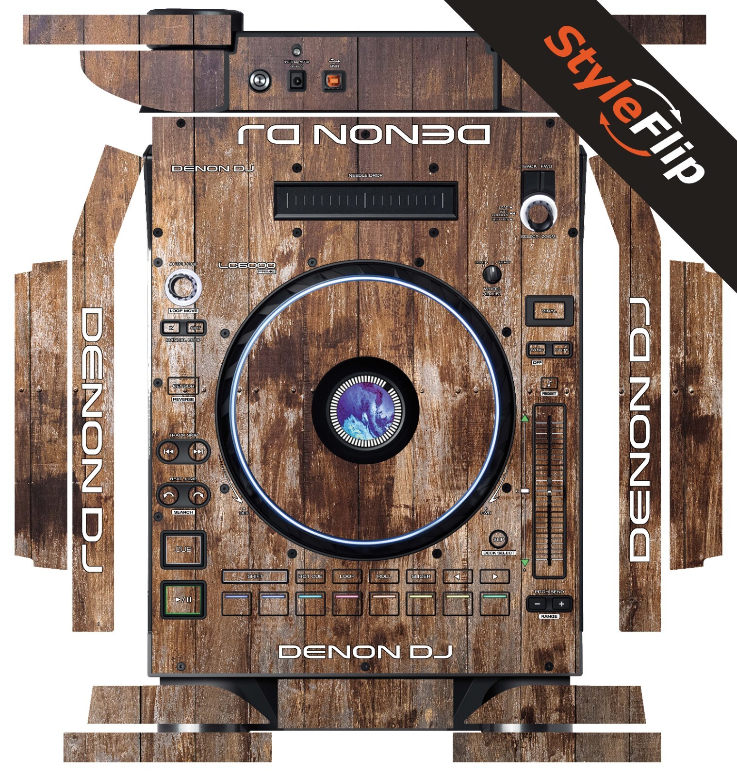 Denon LC6000 Prime Skin | Wood Design #1 | StyleFlip Skins