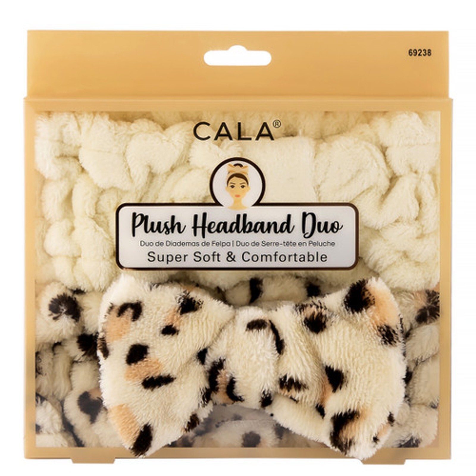 Cala Plush Headband Duo Super Soft & Comfortable #69238 BRAND NEW