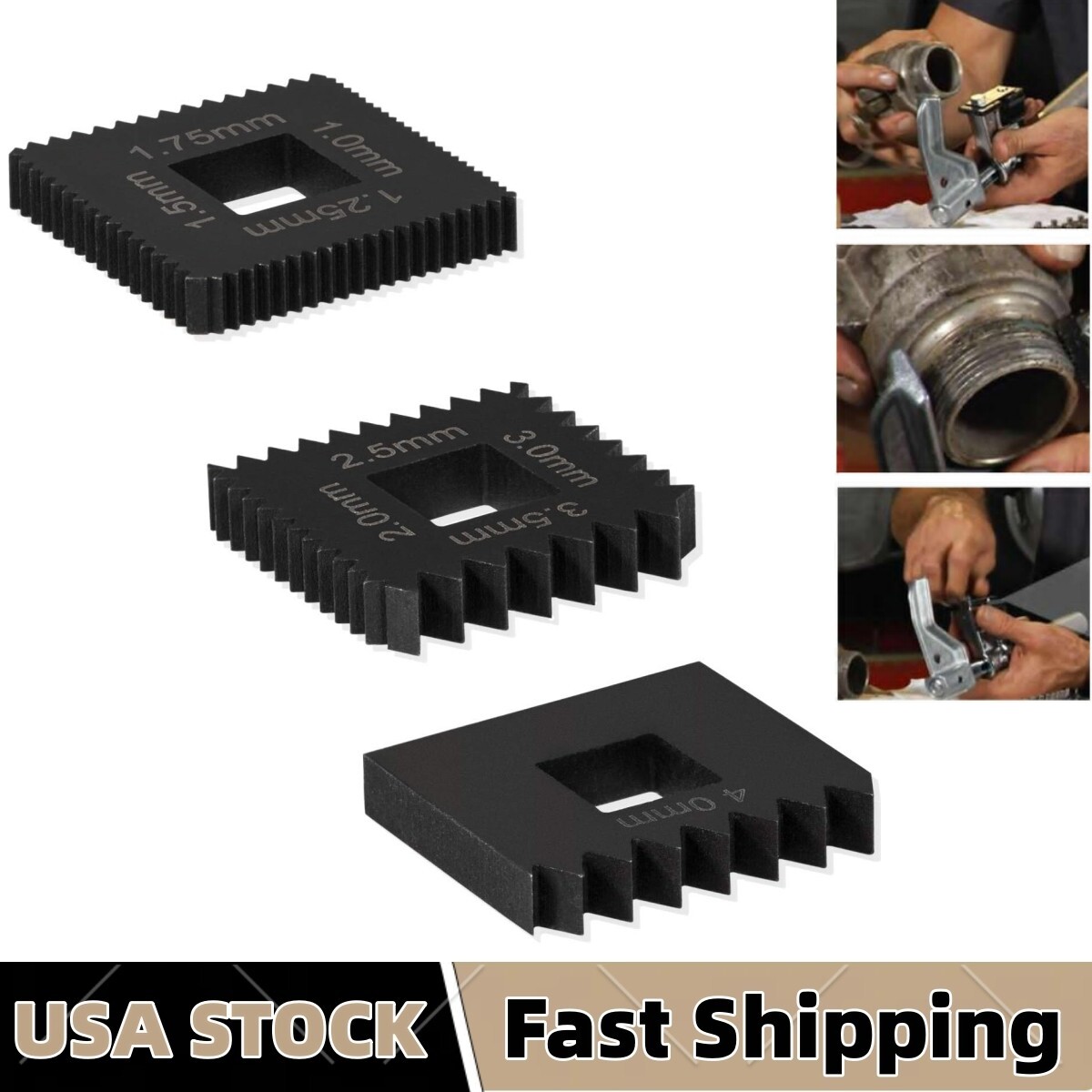 3PCS Metric Die Set for 7402 Universal Outside Thread Chaser 202817