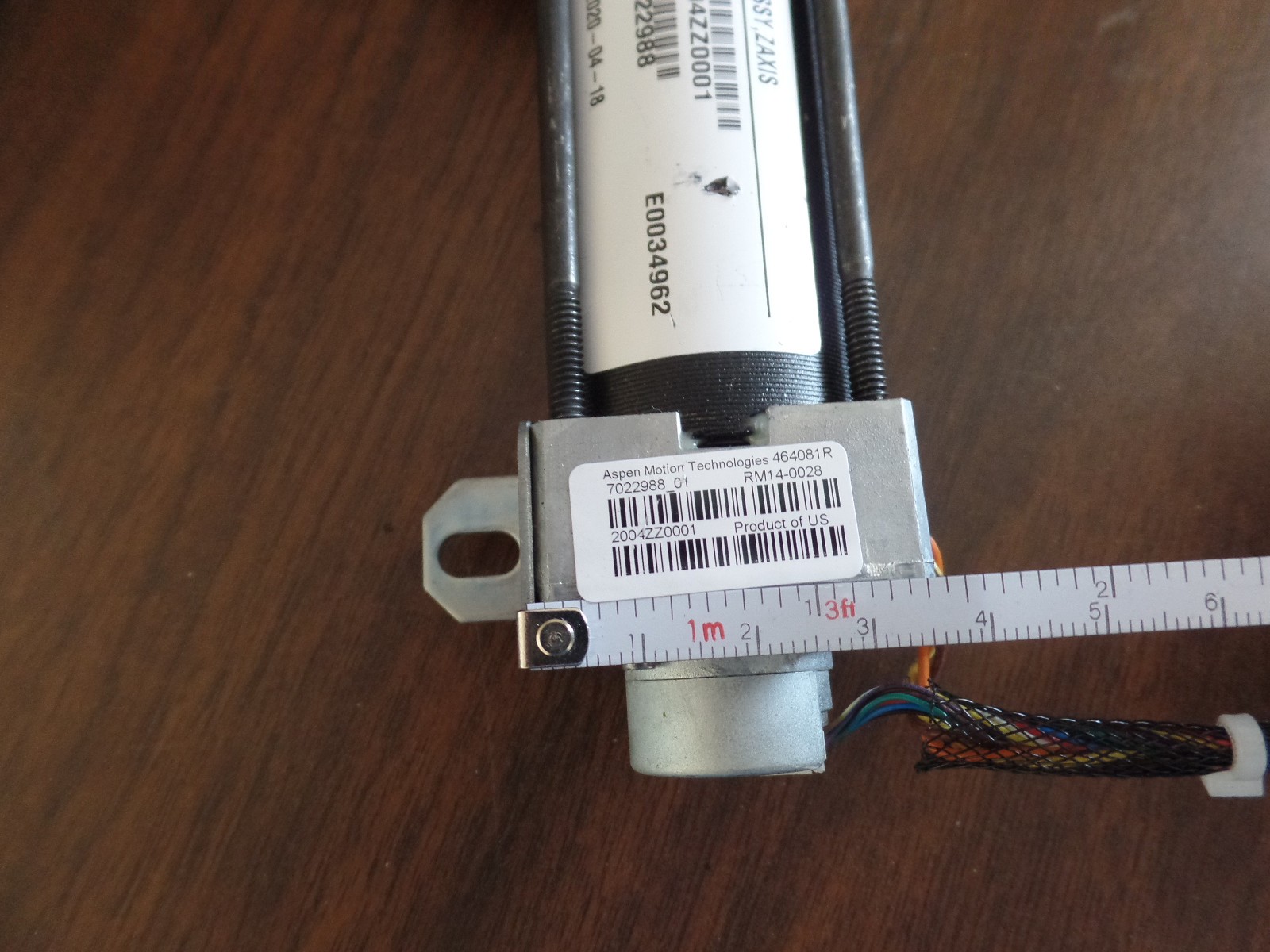 Aspen Motion Technoligies Precision 3Ph-3Wire Stepper motor wFeedback/Brkt-Med